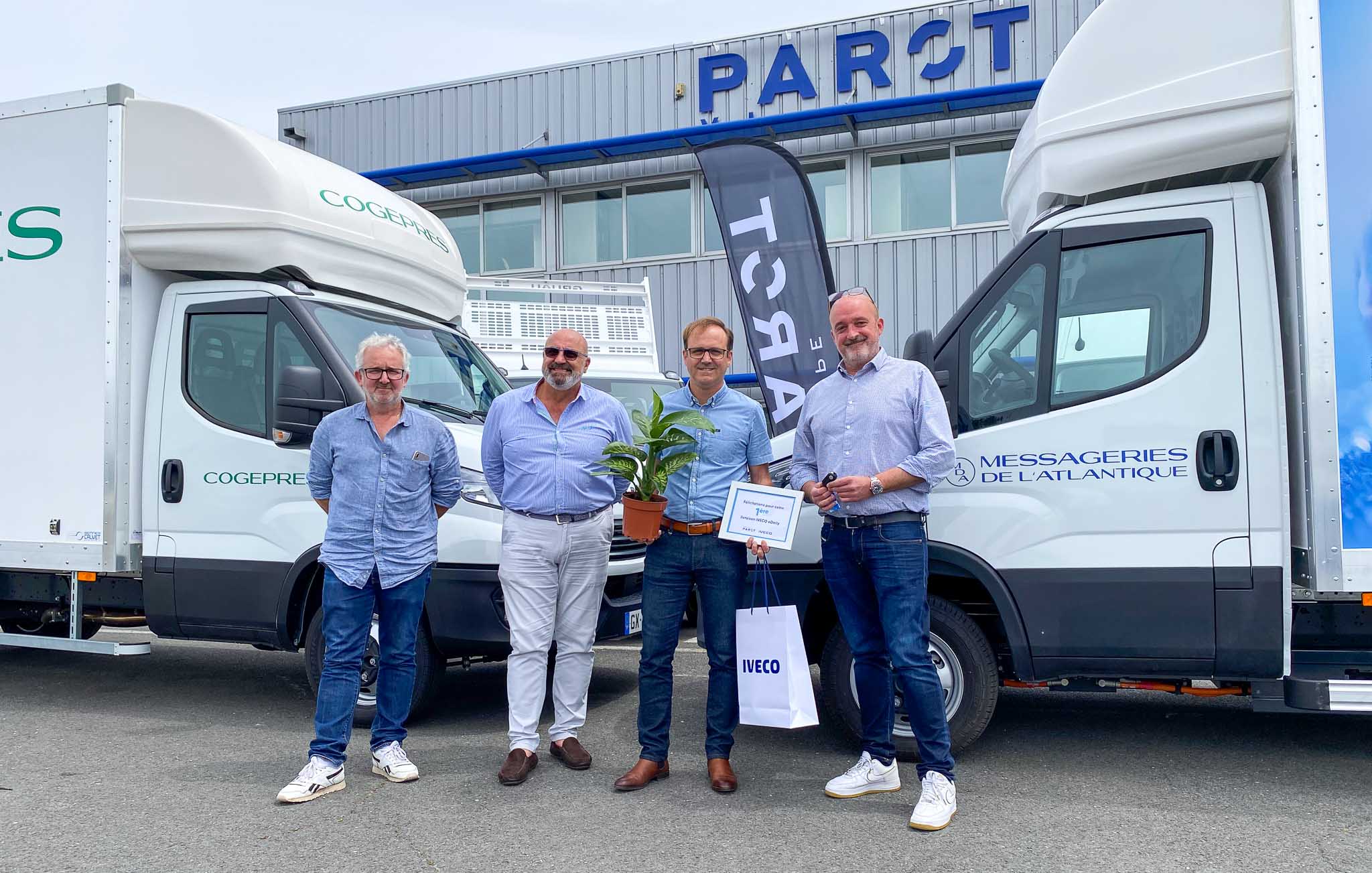 Premier IVECO eDaily du Groupe PAROT pour Messageries de l'Atlantique, filiale des Transports BENITO