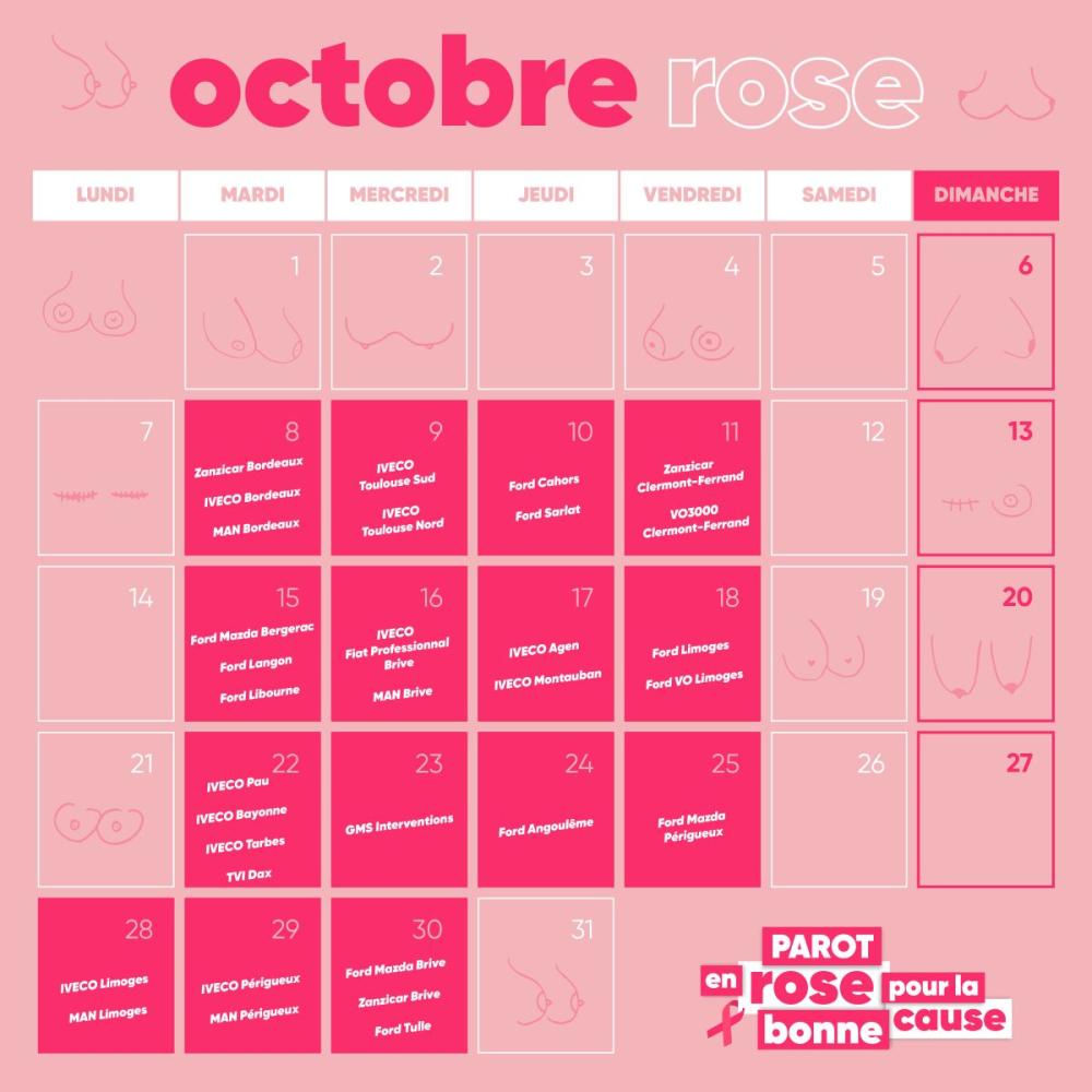 calendrier journees en rose